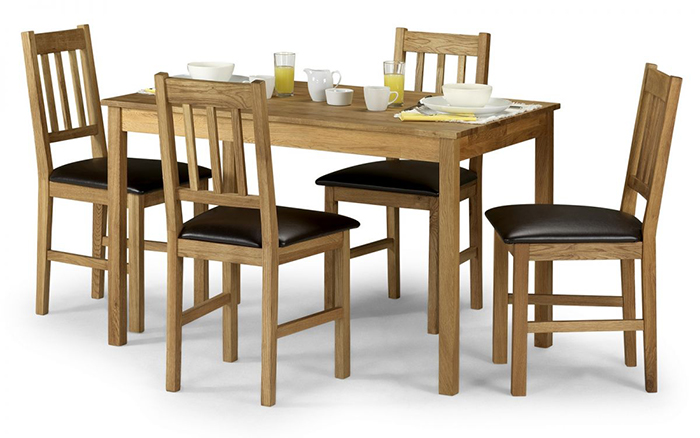 Coxmoor Oak Rectangular Dining Set (4 Chairs) - Click Image to Close